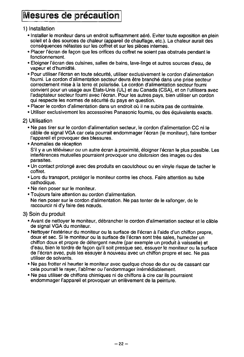 Leso res | Panasonic PanaSync S70 User Manual | Page 27 / 65