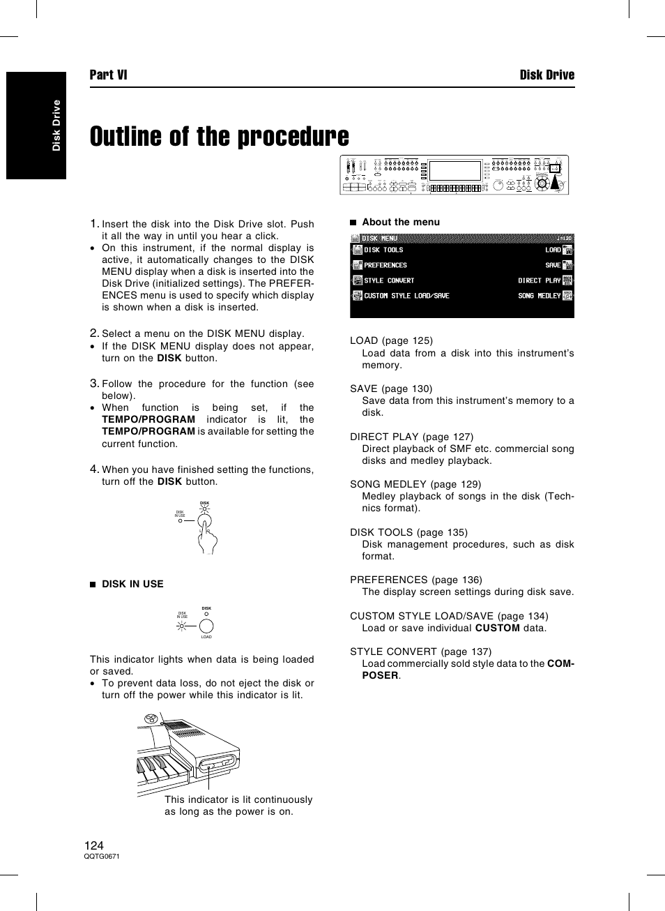 Outline of the procedure, Part vi disk drive | Panasonic SX-KN7000 User Manual | Page 124 / 211