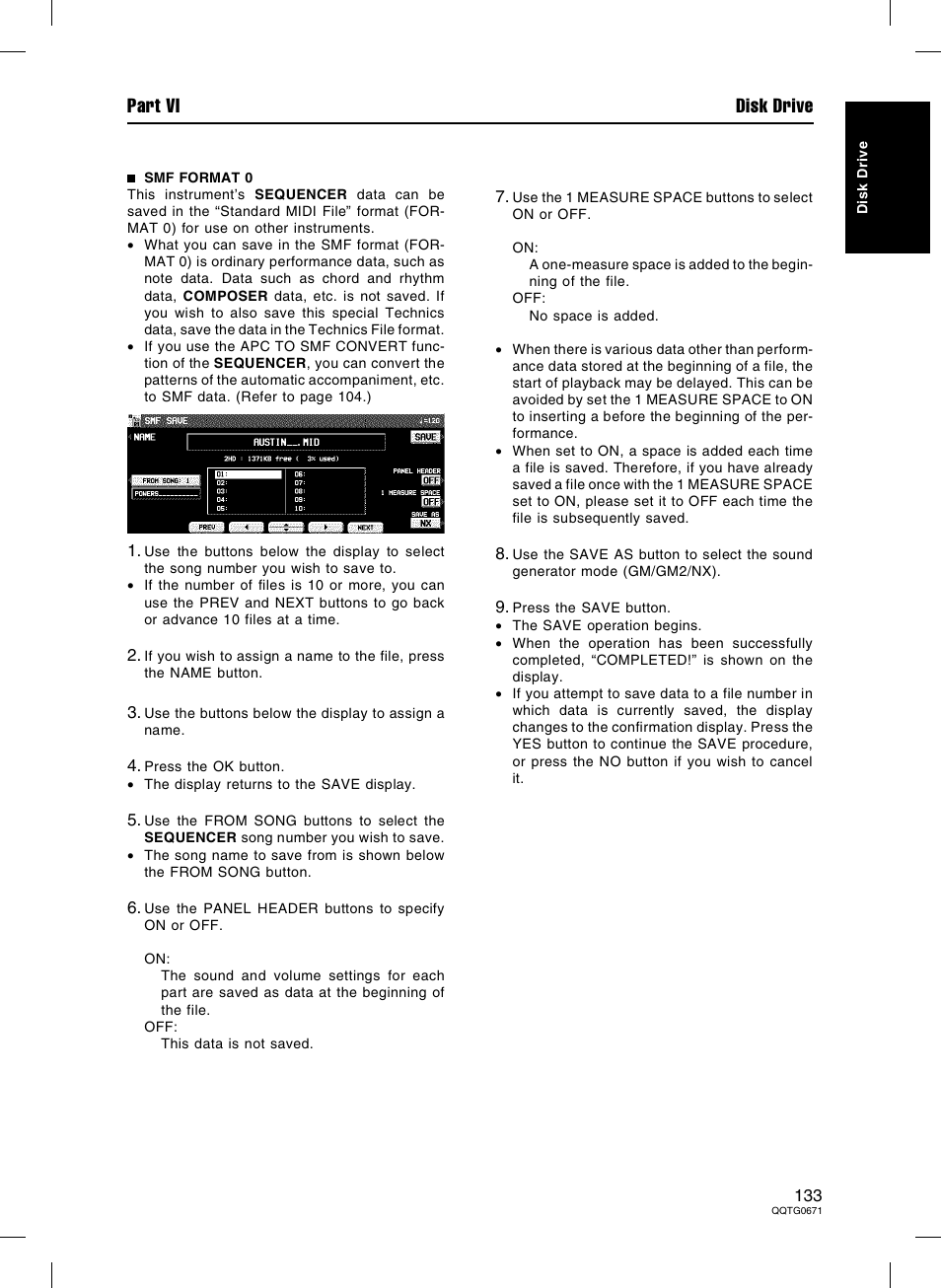 Part vi disk drive | Panasonic SX-KN7000 User Manual | Page 133 / 211