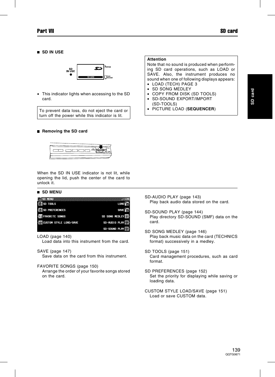 Part vii sd card | Panasonic SX-KN7000 User Manual | Page 139 / 211