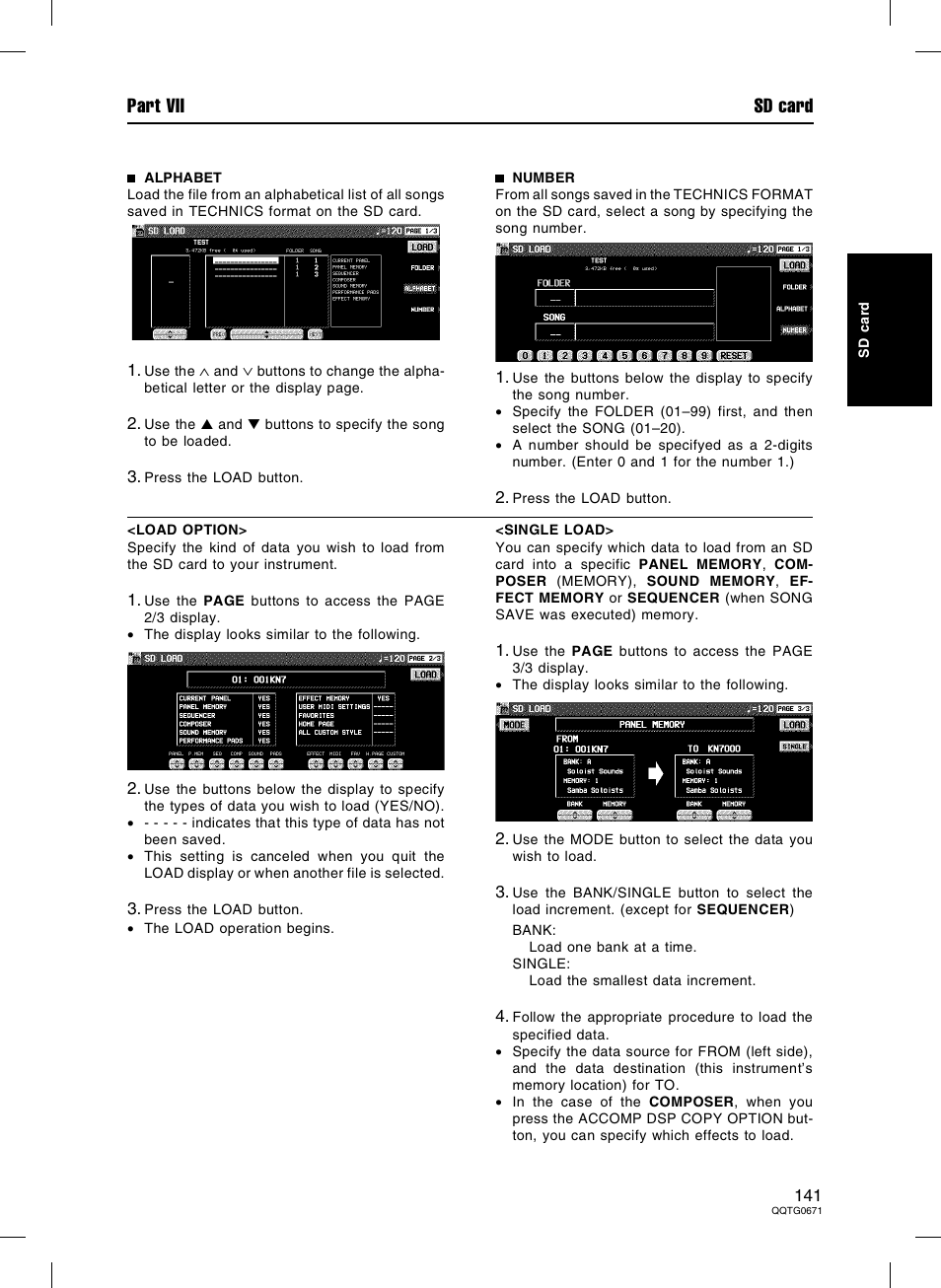 Part vii sd card | Panasonic SX-KN7000 User Manual | Page 141 / 211