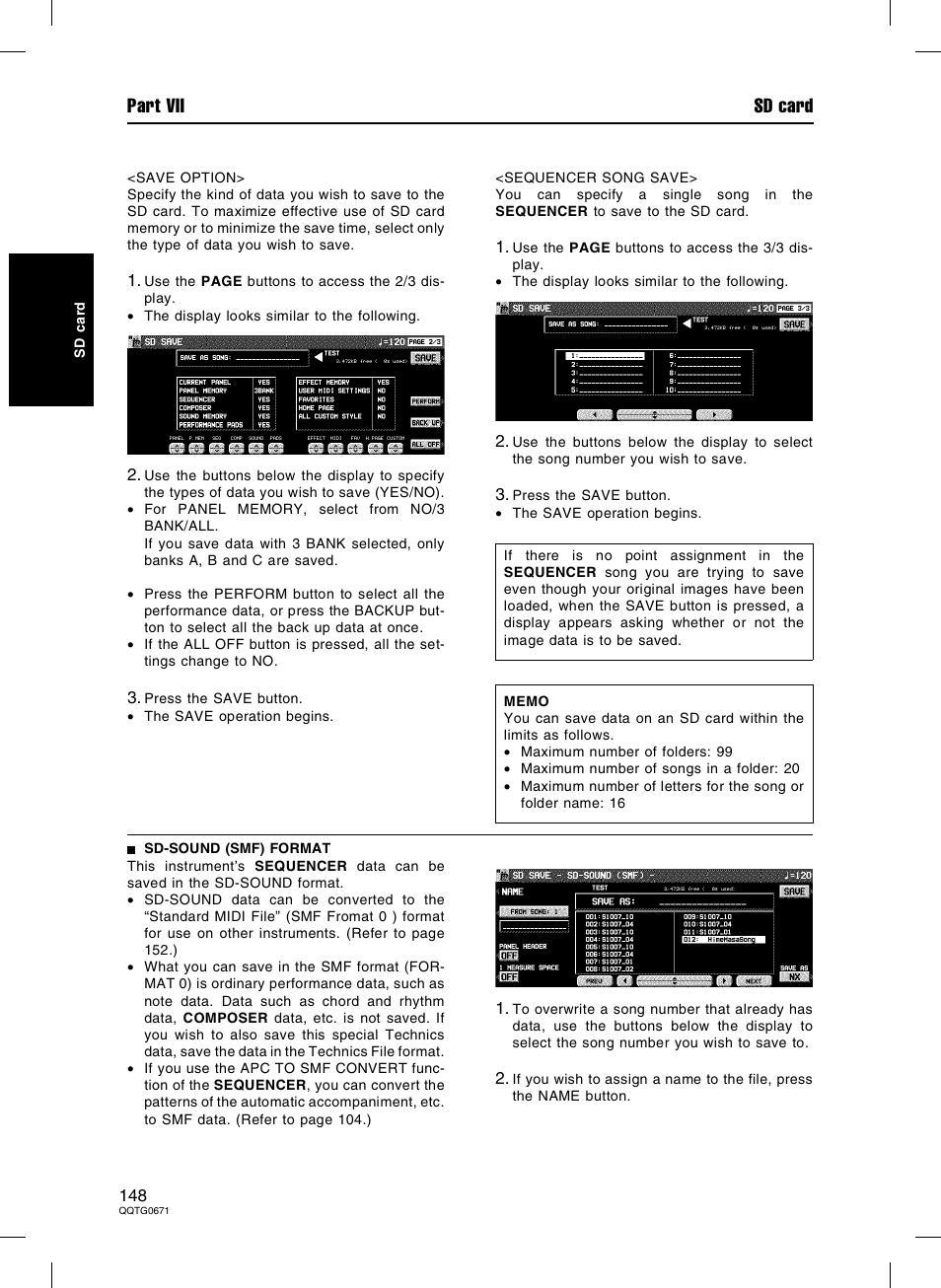 Part vii sd card | Panasonic SX-KN7000 User Manual | Page 148 / 211
