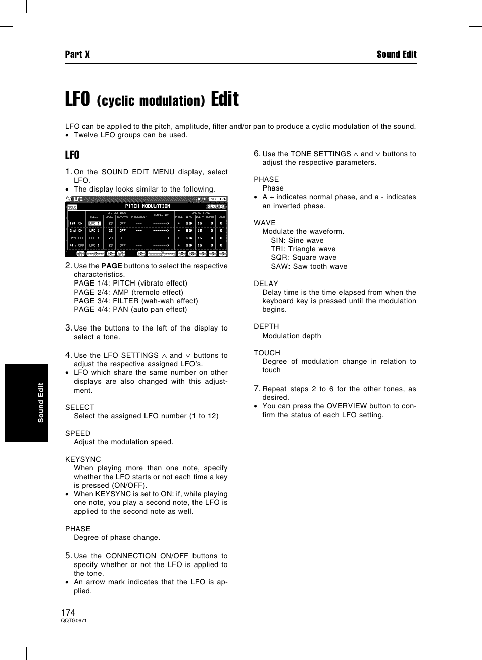 Edit, Cyclic modulation) | Panasonic SX-KN7000 User Manual | Page 174 / 211