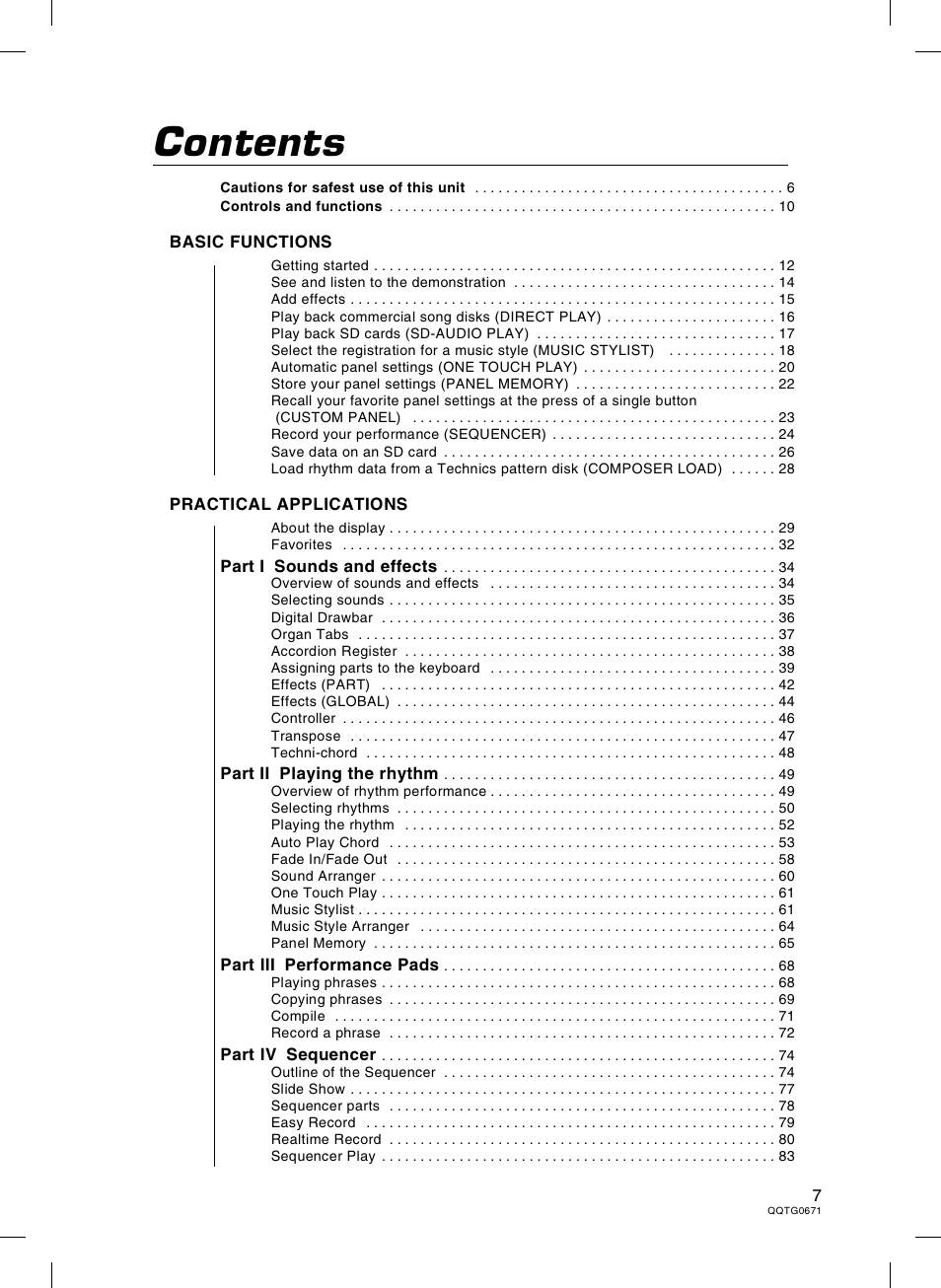 Panasonic SX-KN7000 User Manual | Page 7 / 211