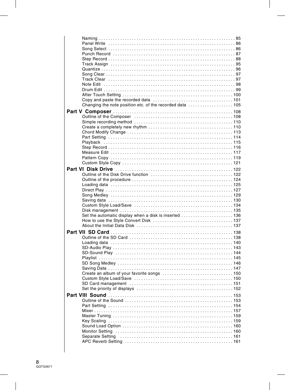 Panasonic SX-KN7000 User Manual | Page 8 / 211