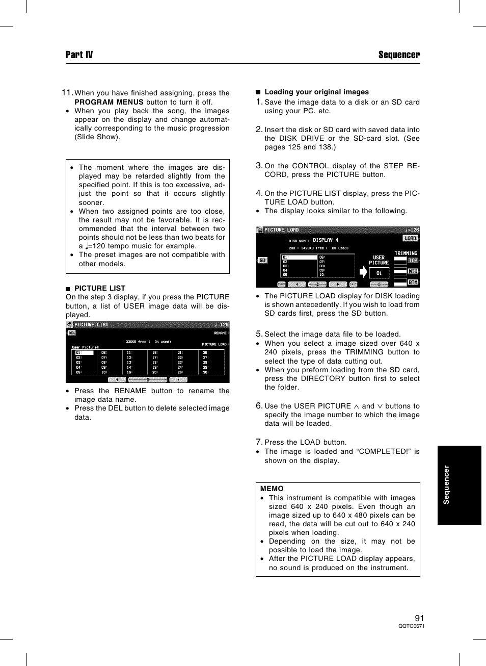 Part iv sequencer | Panasonic SX-KN7000 User Manual | Page 91 / 211