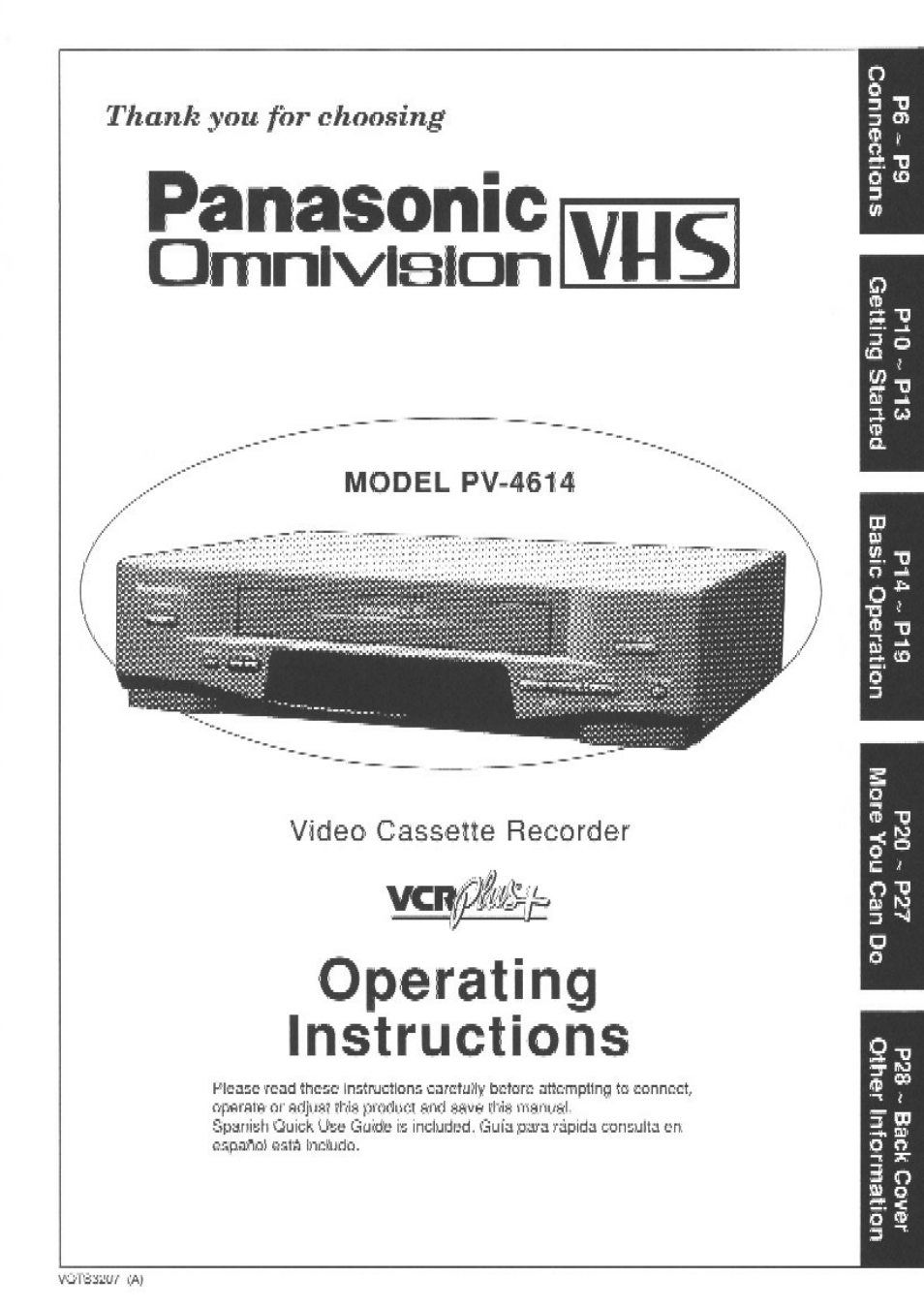 Panasonic PV-4614 User Manual | 32 pages
