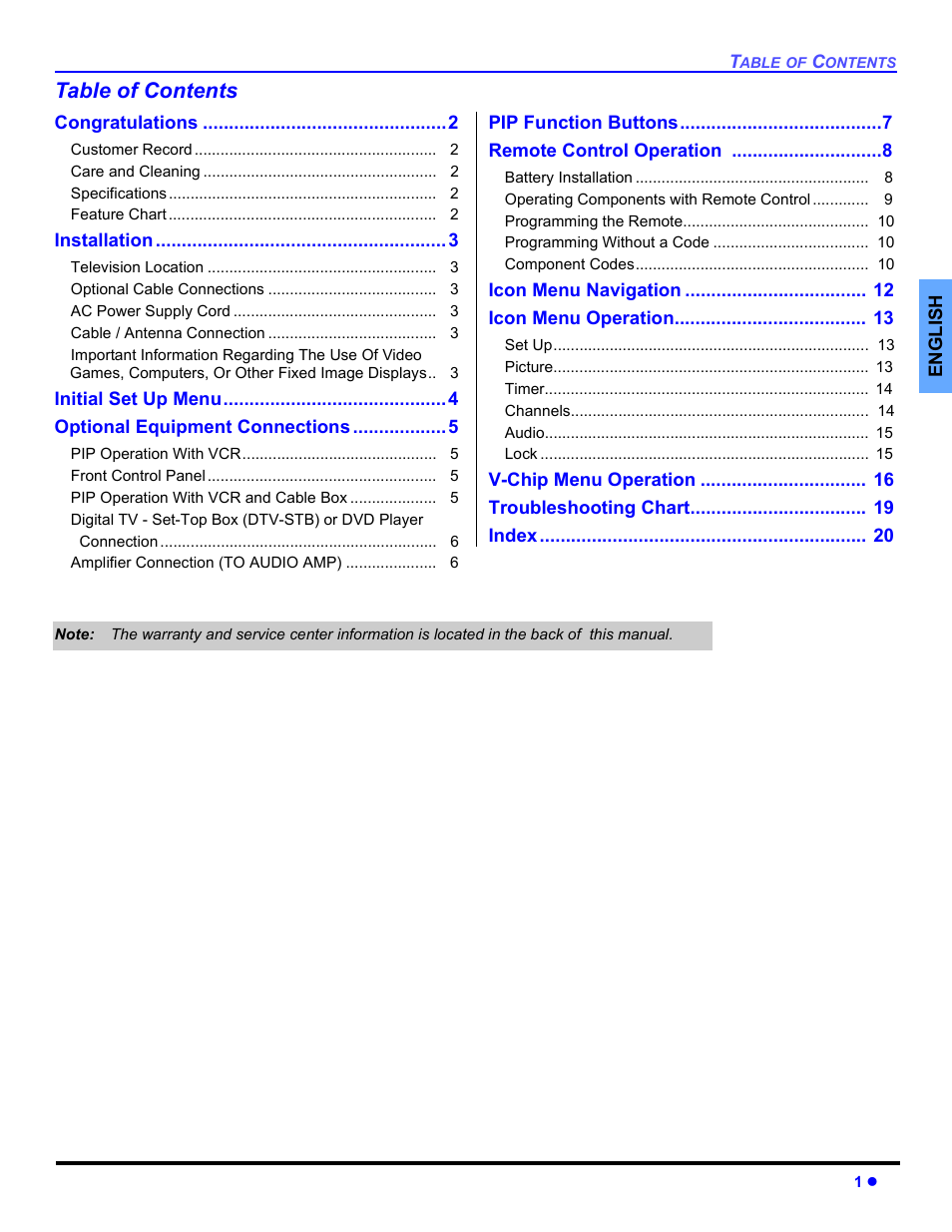 Panasonic CT 27SL33 User Manual | Page 3 / 81