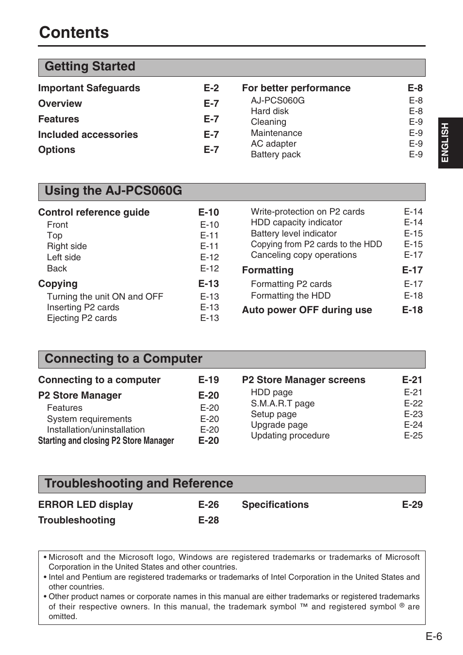 Panasonic DVCPRO AJ-PCS060G User Manual | Page 7 / 88