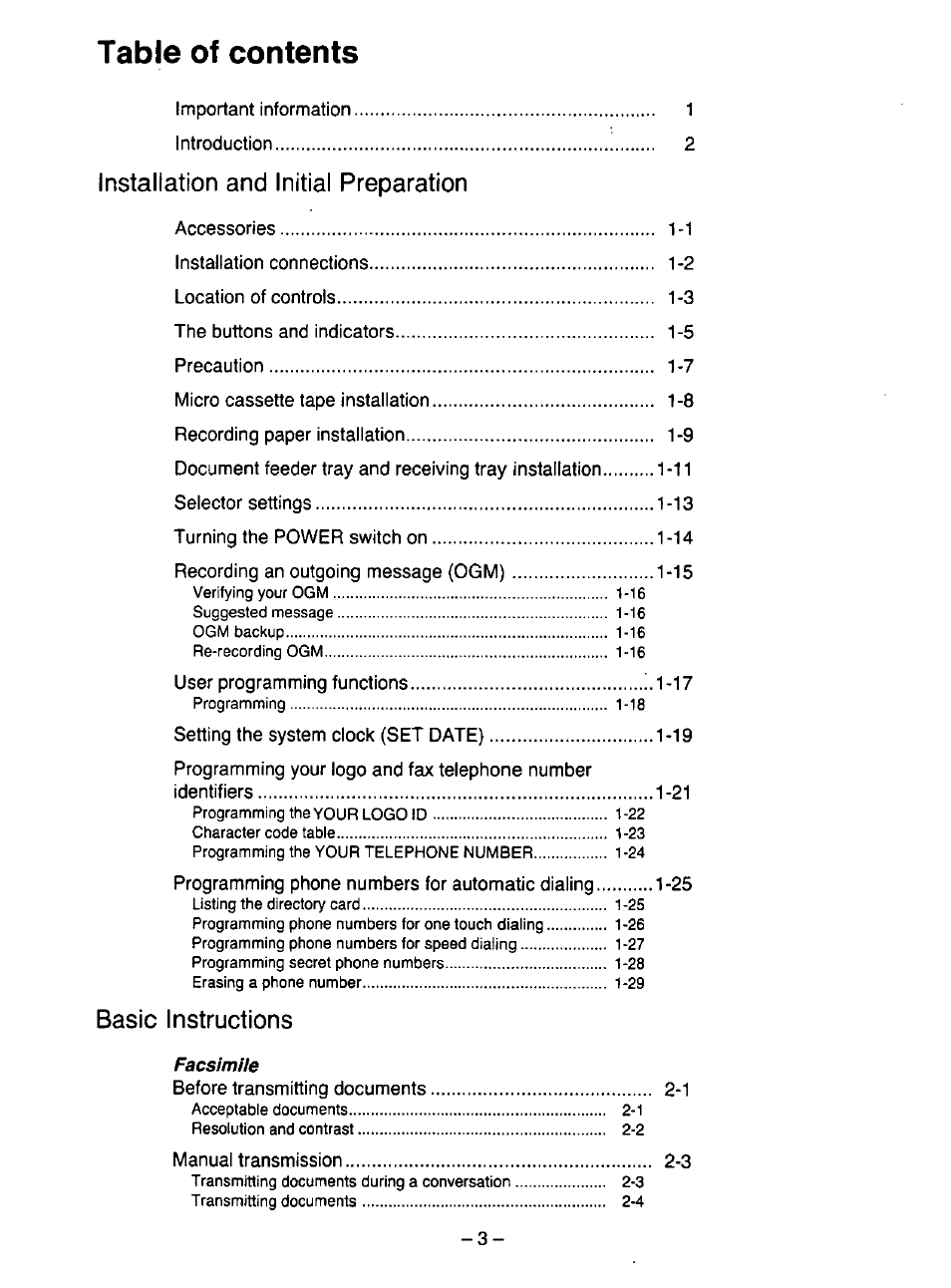 Panasonic KX-F195 User Manual | Page 4 / 104