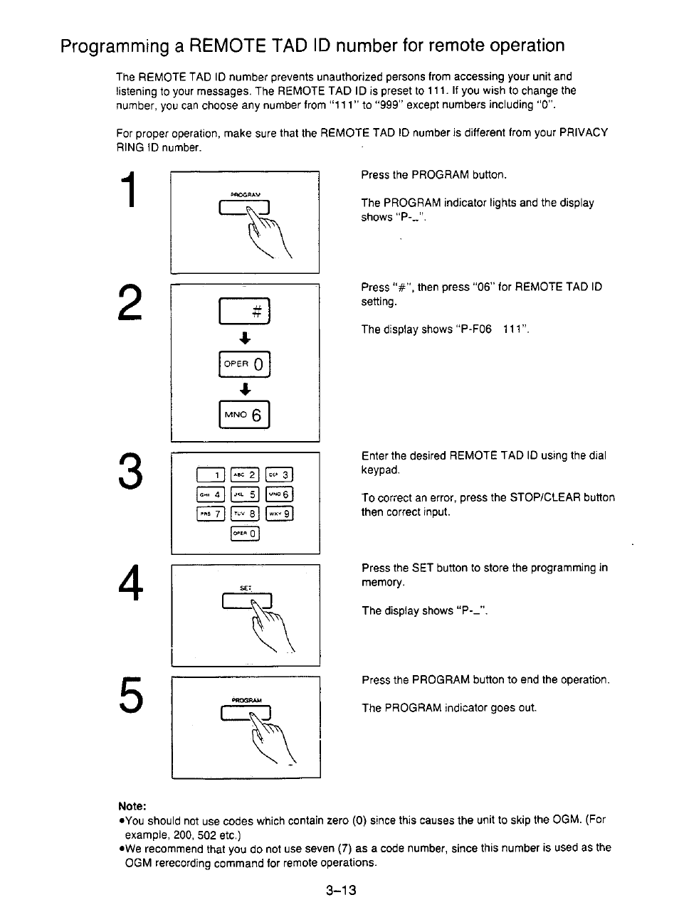 Note | Panasonic KX-F195 User Manual | Page 70 / 104