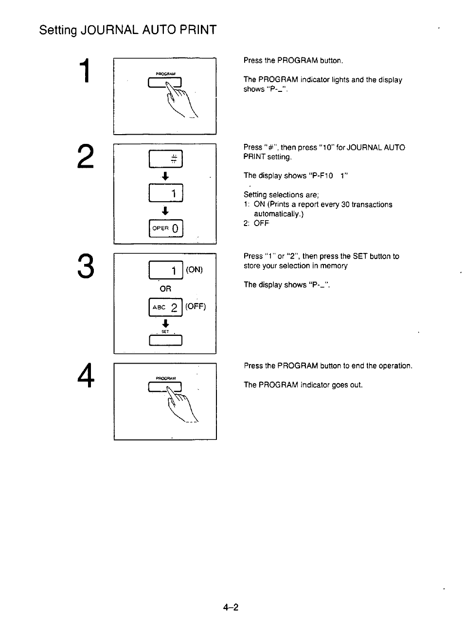 Setting journal auto print, Setting journal auto print -2 | Panasonic KX-F195 User Manual | Page 79 / 104