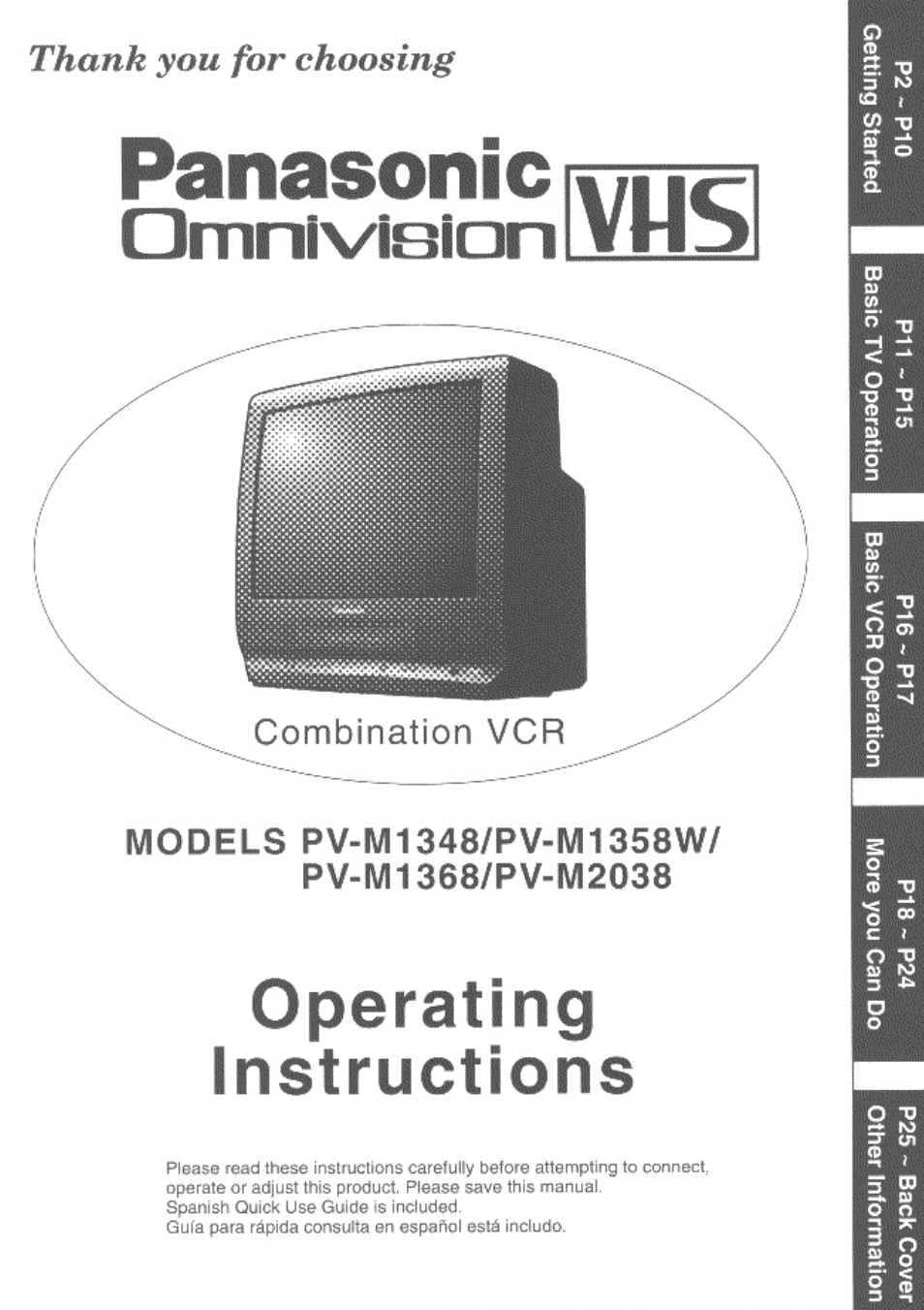 Panasonic pvm1348 User Manual | 32 pages