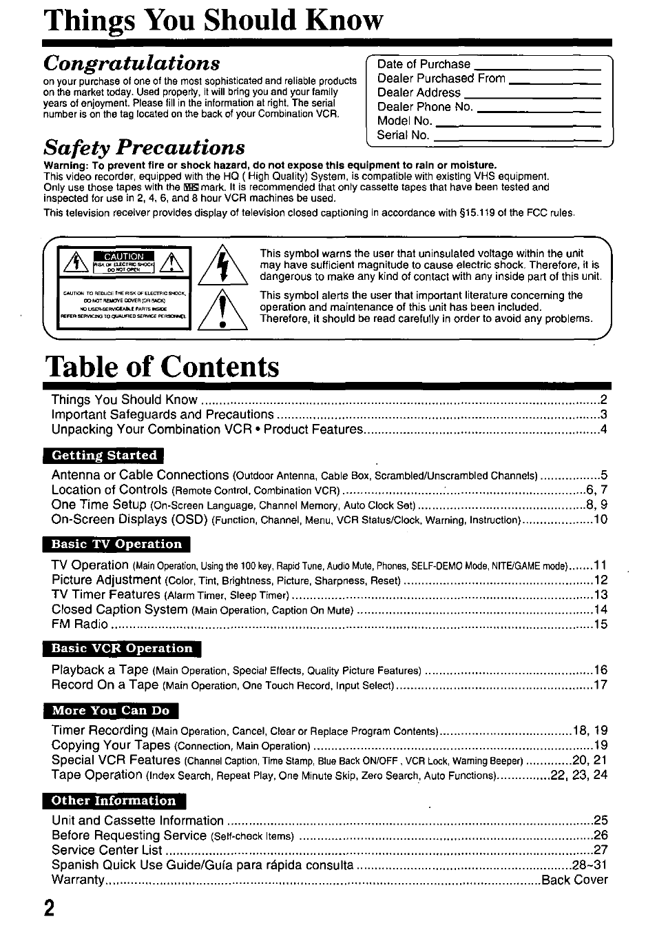Panasonic pvm1348 User Manual | Page 2 / 32