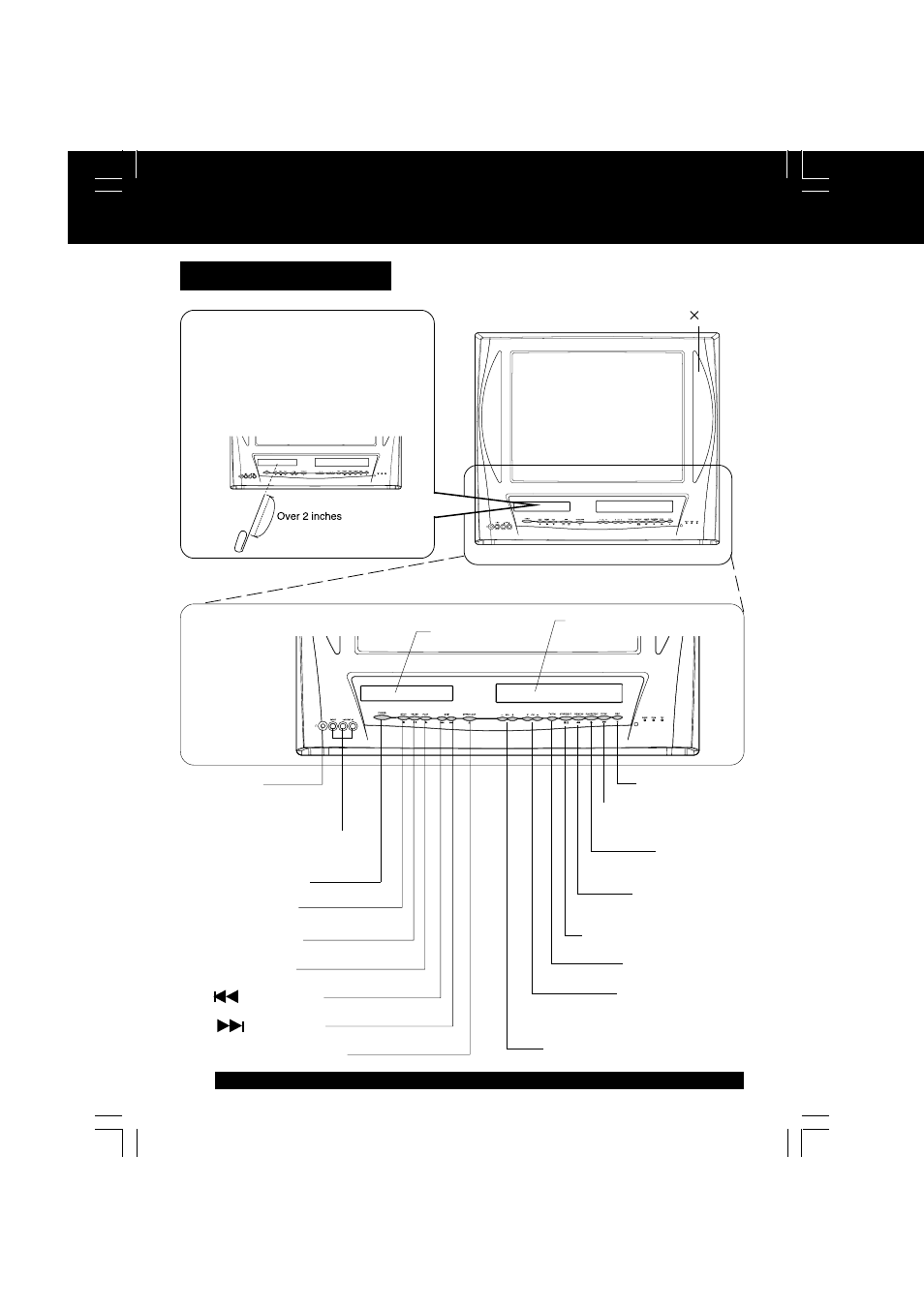 Location of controls (continued), Front view of the unit | Panasonic PV DM2092 User Manual | Page 10 / 76