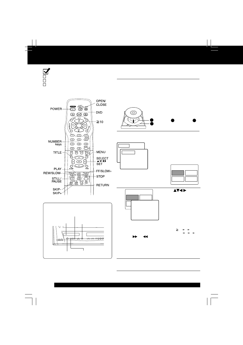 Basic dvd operation, Dogs, Press power * on the remote or unit. insert a disc | Press play to start play | Panasonic PV DM2092 User Manual | Page 20 / 76