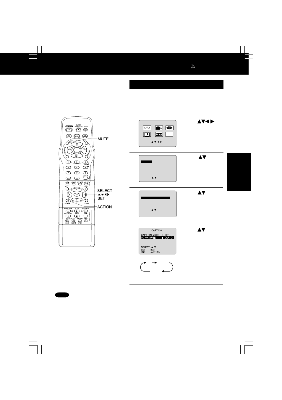 Caption on mute feature | Panasonic PV DM2092 User Manual | Page 25 / 76