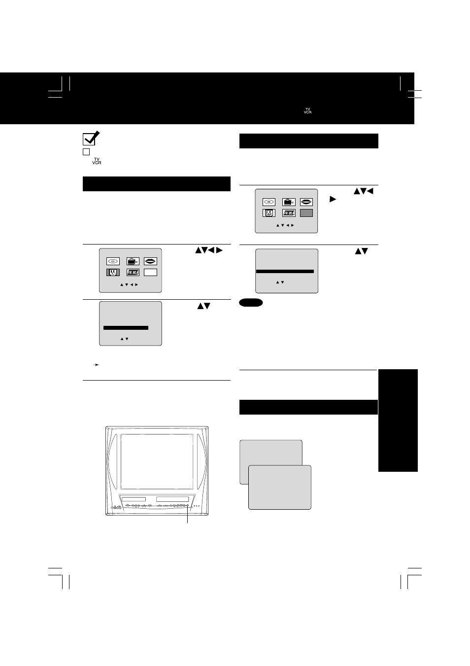 Remote warning feature, Weak signal display feature, Vcr lock | Panasonic PV DM2092 User Manual | Page 39 / 76