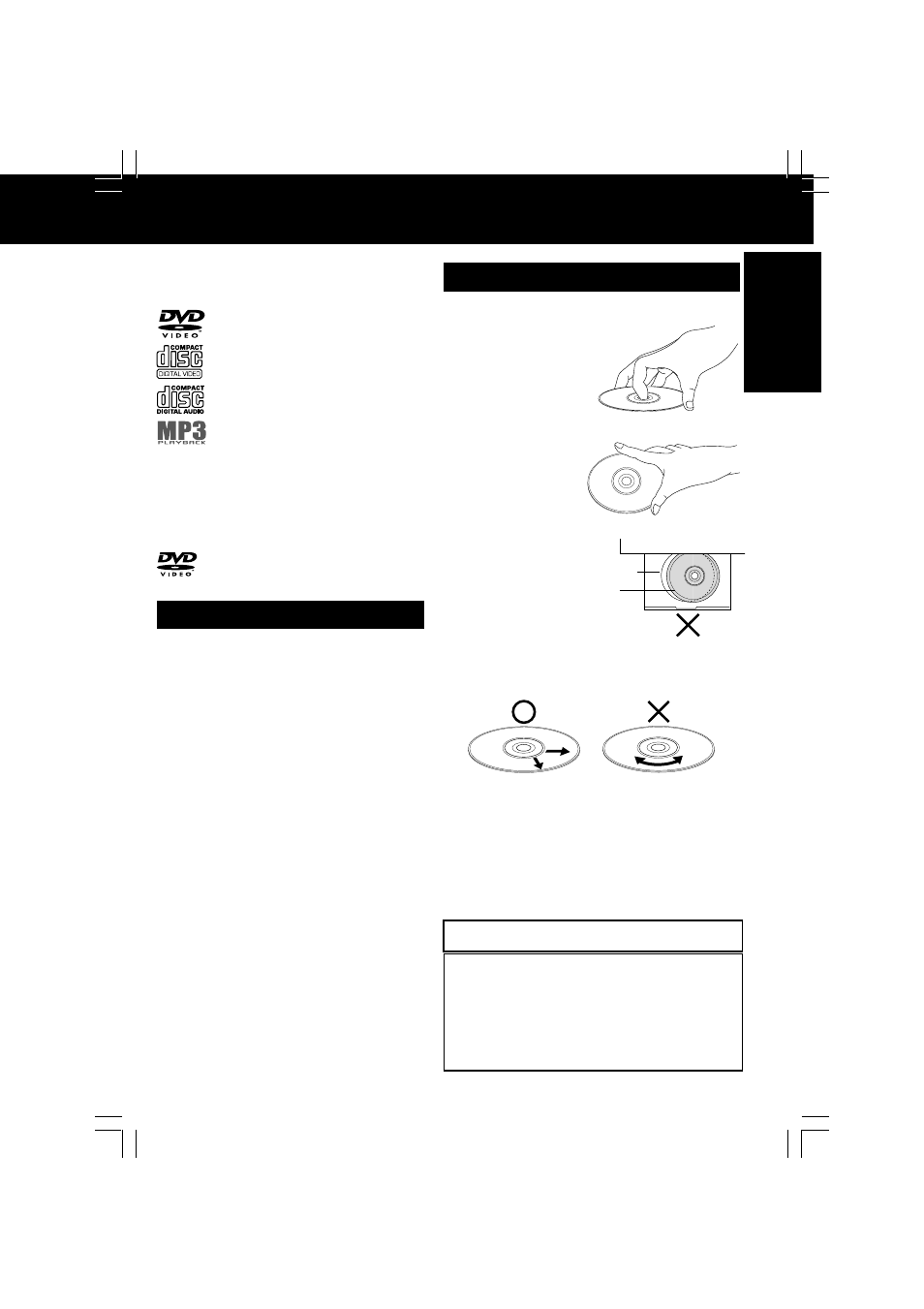 Definition of terms, Disc handling, Initial setup | Panasonic PV DM2092 User Manual | Page 7 / 76