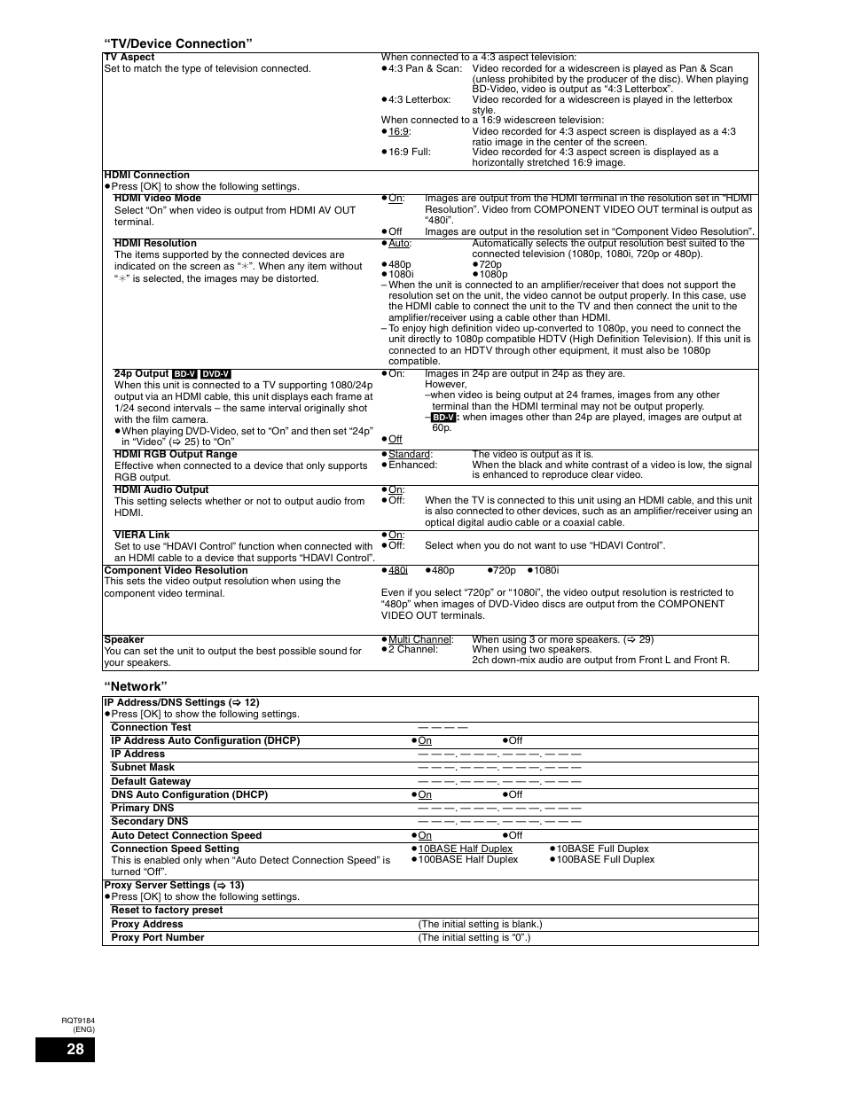 Panasonic DMP-BD50 User Manual | Page 28 / 50