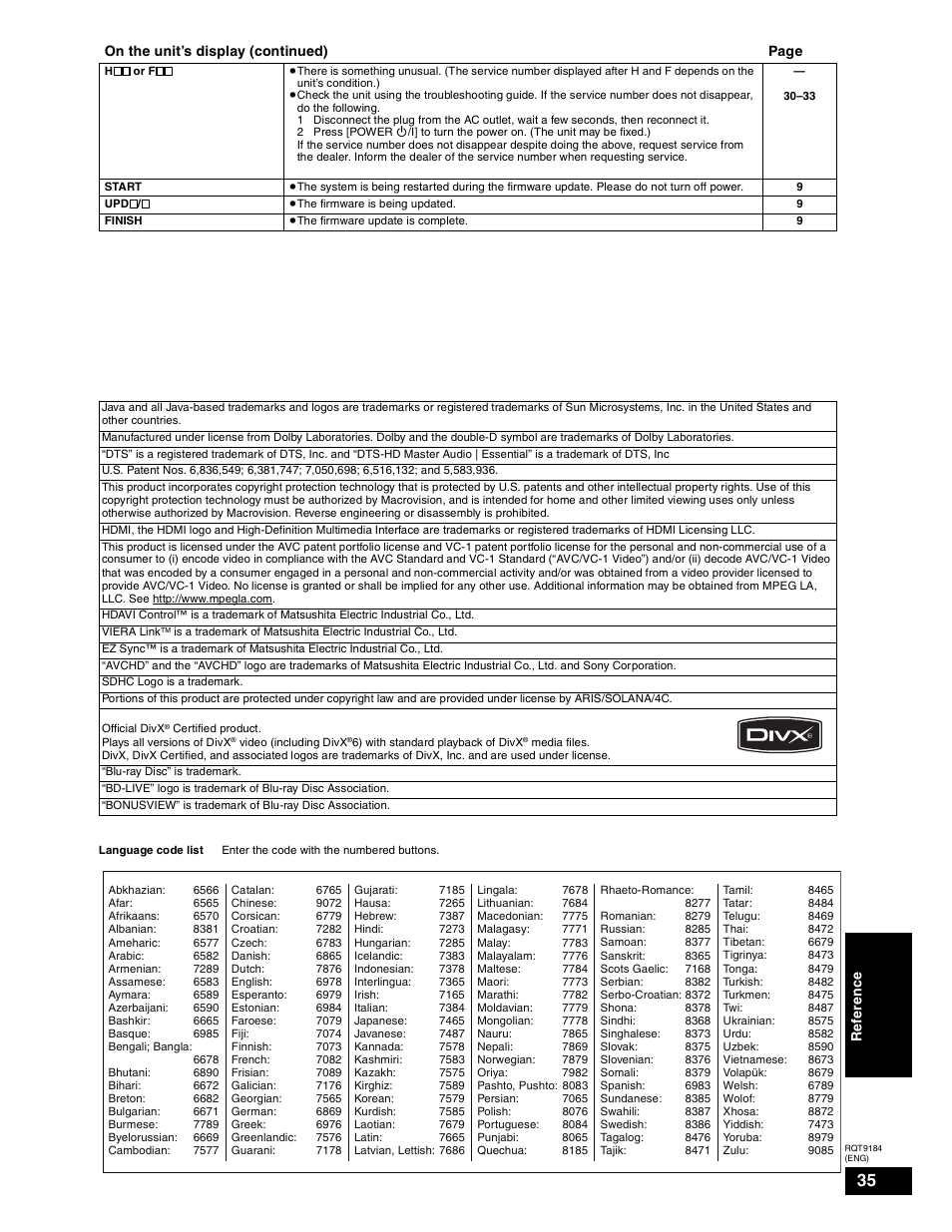 Panasonic DMP-BD50 User Manual | Page 35 / 50