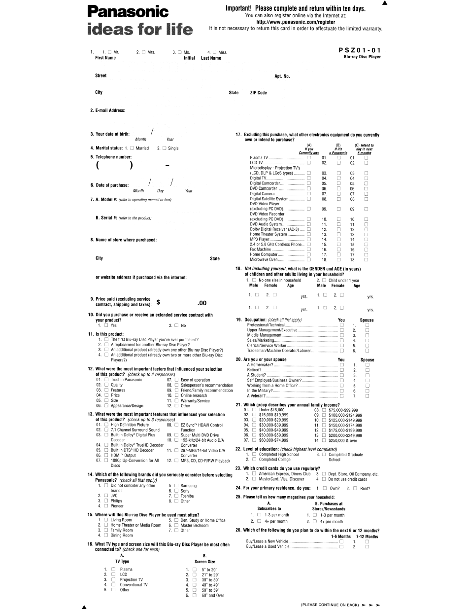 Panasonic DMP-BD50 User Manual | Page 45 / 50