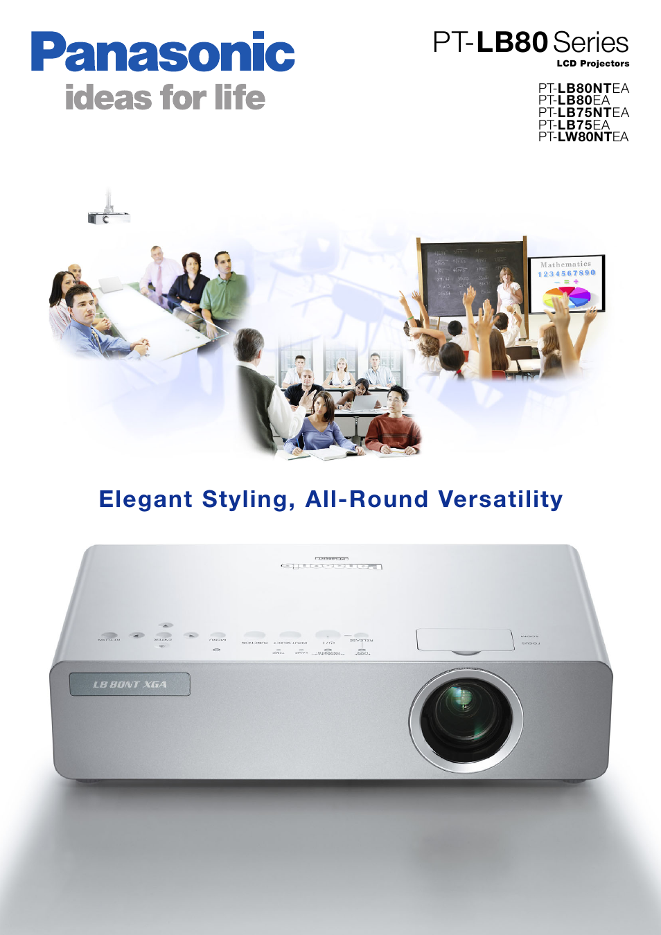 Panasonic PT-LW80NTEA User Manual | 6 pages