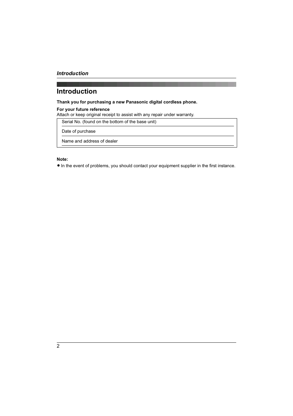 Introduction | Panasonic KX-TG1840NZ User Manual | Page 2 / 61