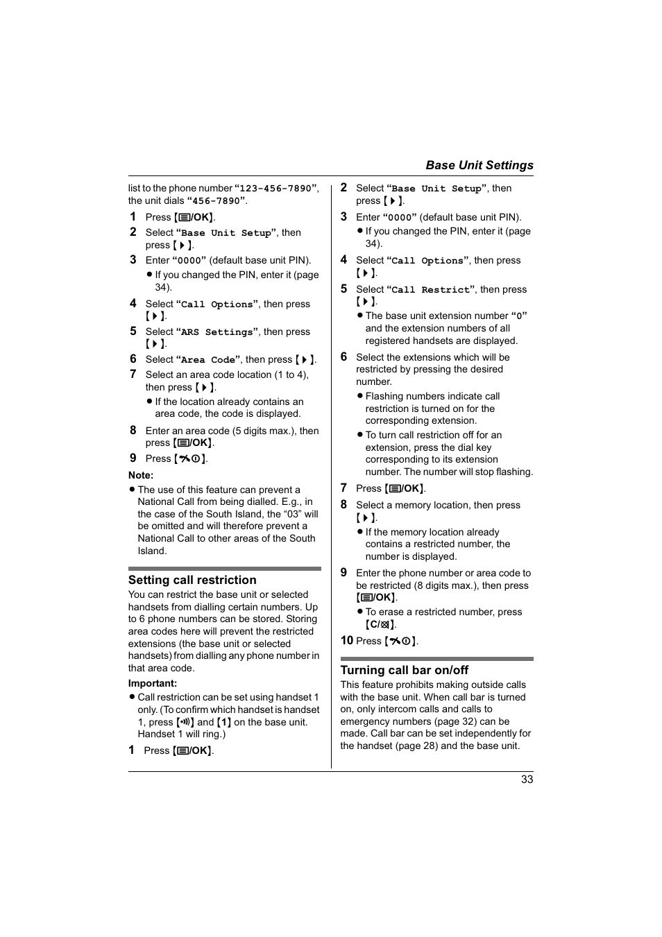 Panasonic KX-TG1840NZ User Manual | Page 33 / 61