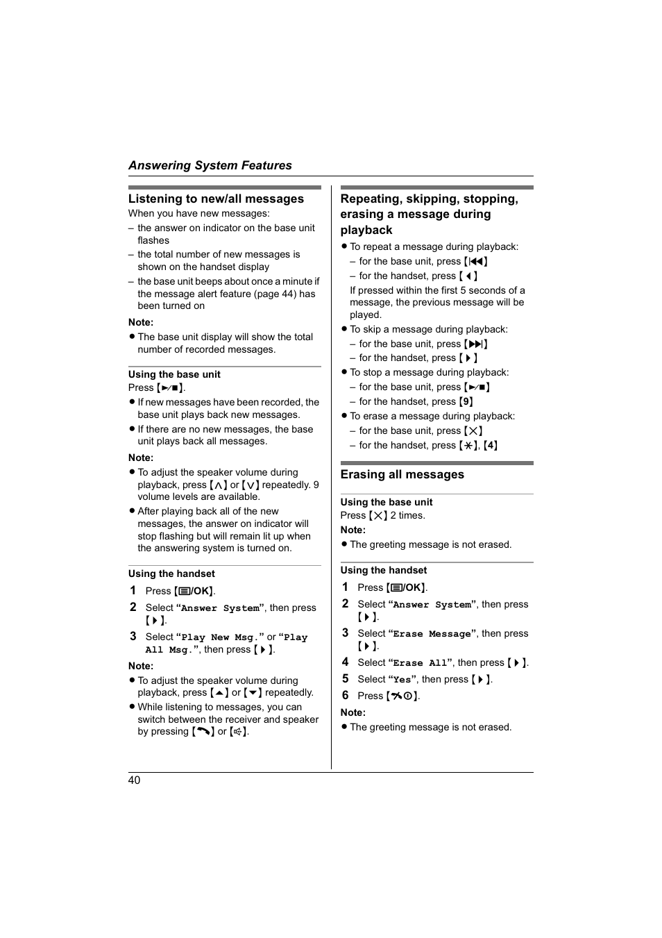 Panasonic KX-TG1840NZ User Manual | Page 40 / 61