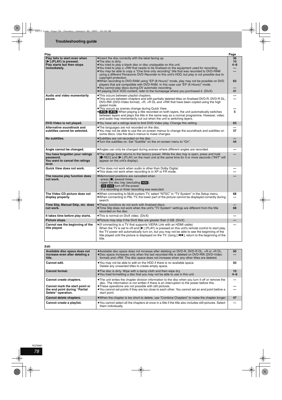 Panasonic DMR-EH575 User Manual | Page 78 / 84