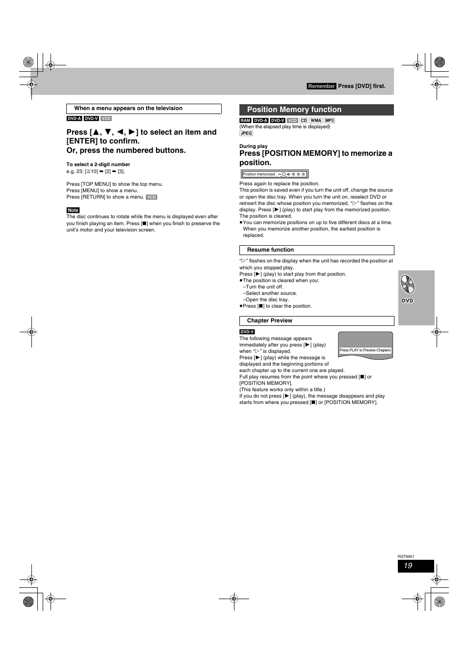 Panasonic SC-HT790V User Manual | Page 19 / 64