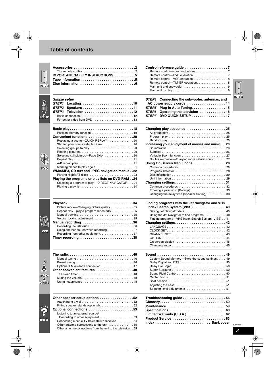 Panasonic SC-HT790V User Manual | Page 3 / 64