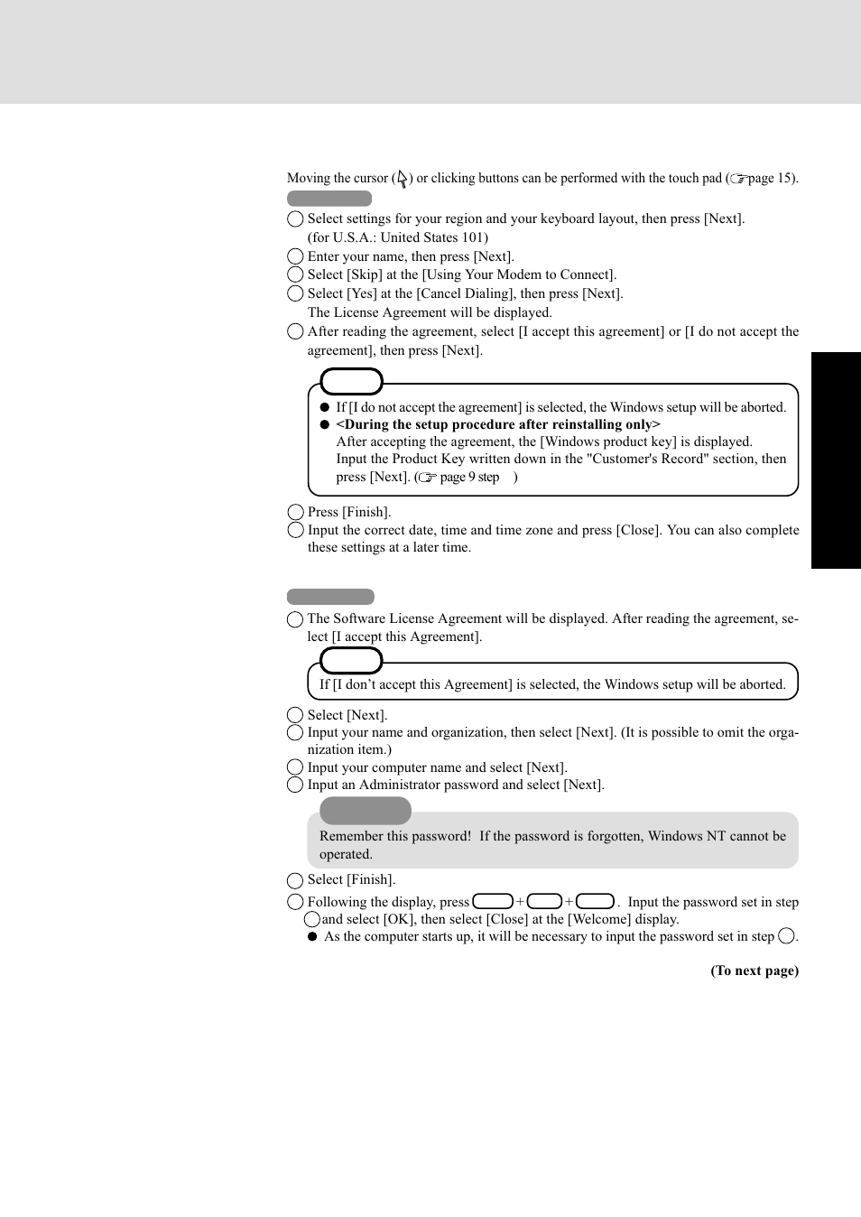 Getting star ted | Panasonic CF-72 Series P User Manual | Page 11 / 36