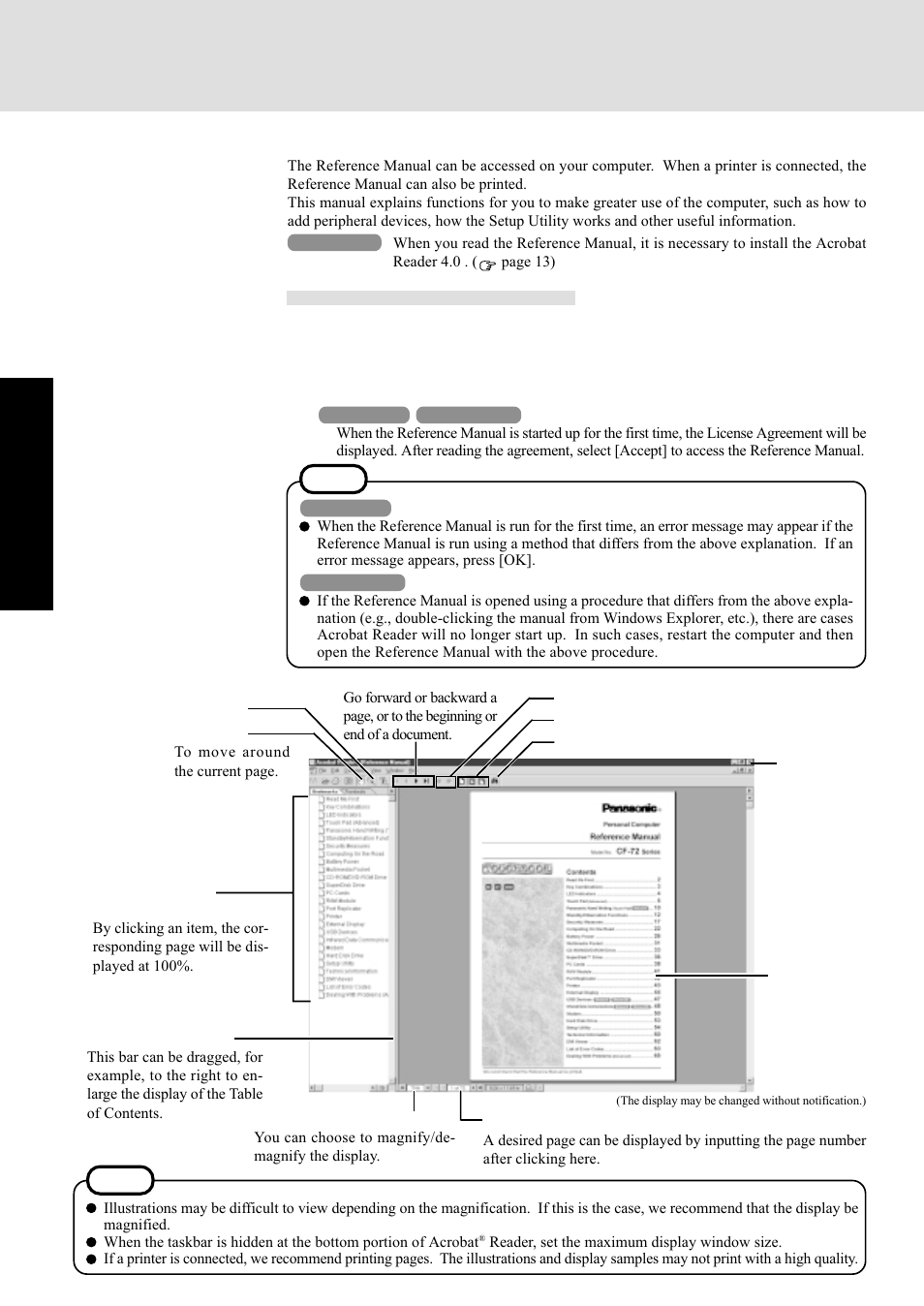 Reference manual, Run the reference manual | Panasonic CF-72 Series P User Manual | Page 16 / 36
