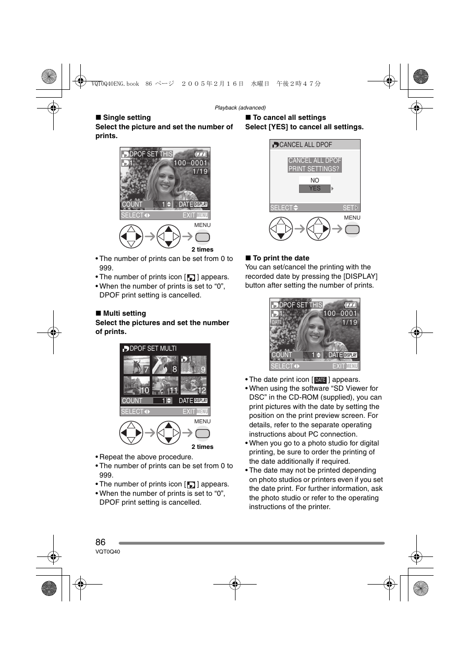 Panasonic DMC-FZ5GN User Manual | Page 86 / 116
