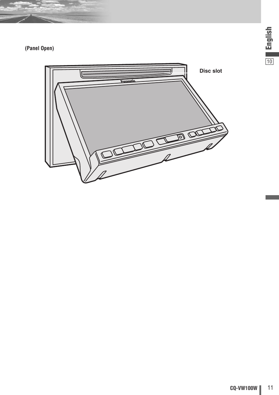 English | Panasonic CQ-VW100W User Manual | Page 11 / 46