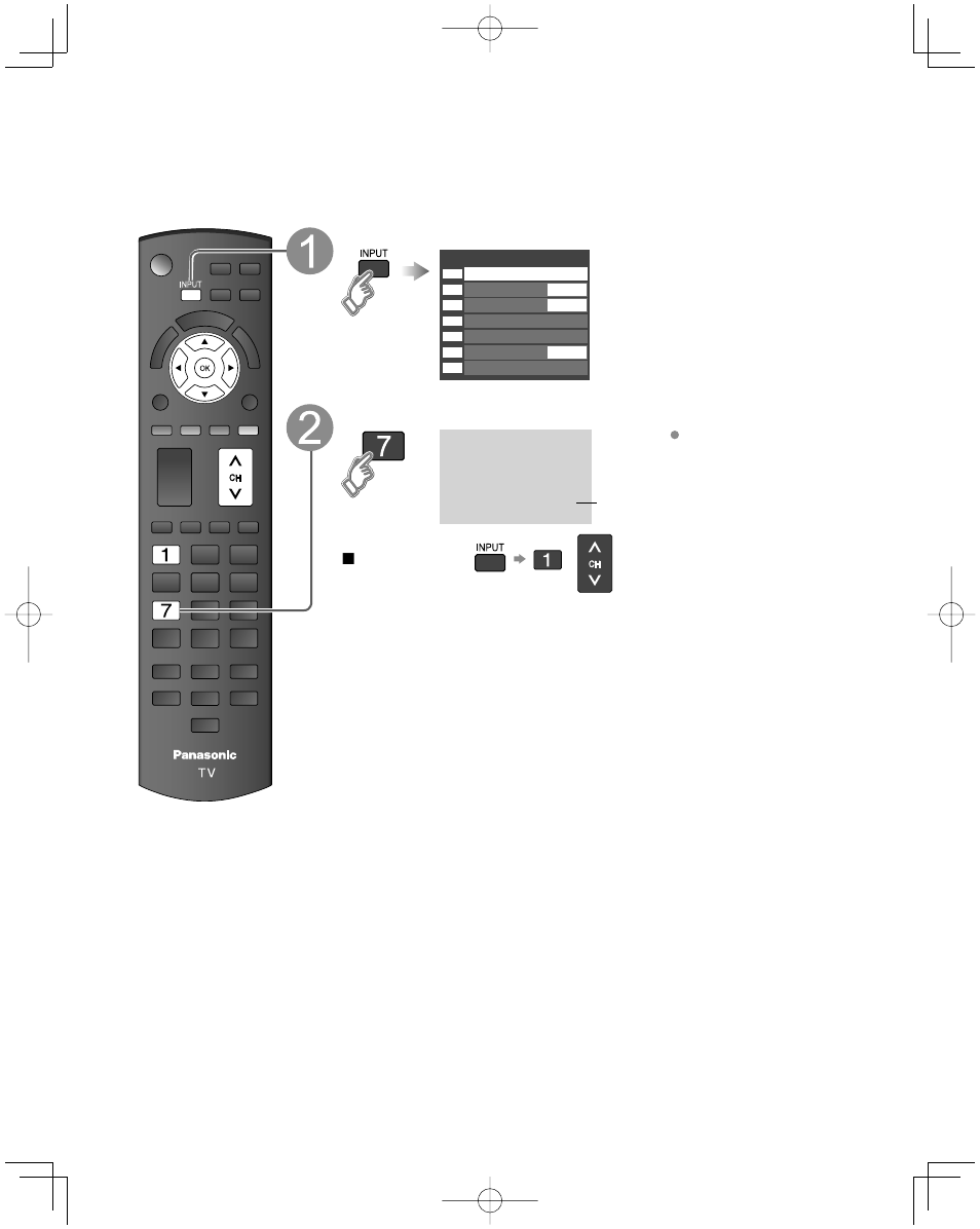 Displaying pc screen on tv, Display the input select menu, Select “pc | Panasonic TC-L32C12 User Manual | Page 24 / 58