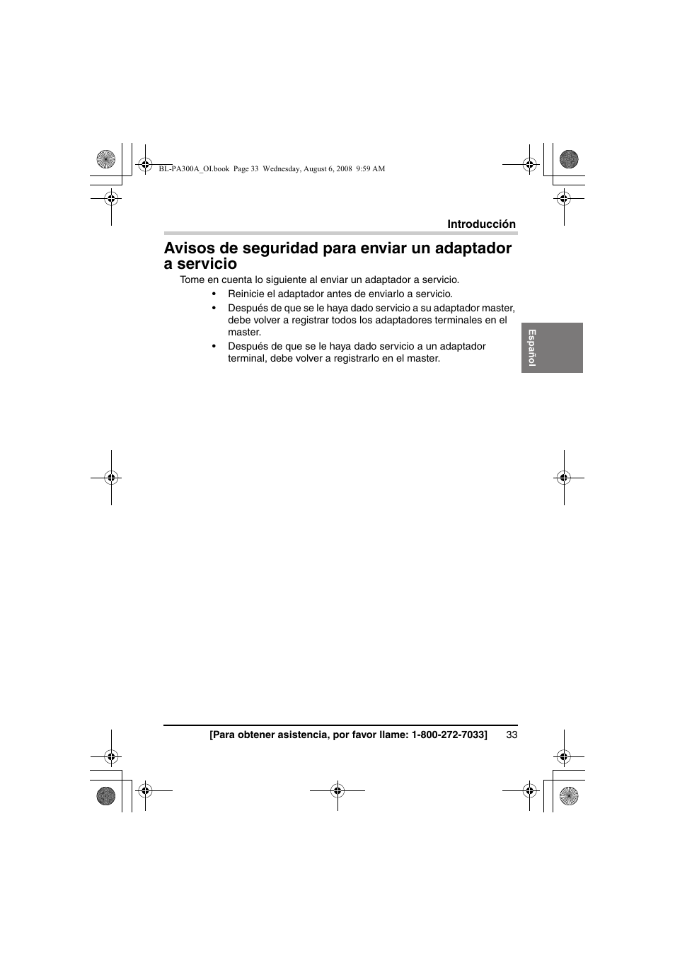 Panasonic BL-PA300A User Manual | Page 33 / 56