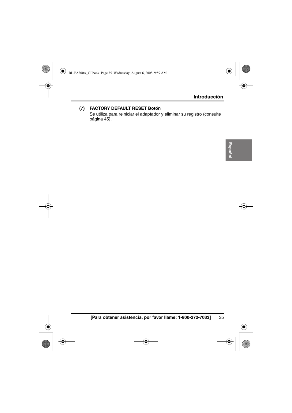 Panasonic BL-PA300A User Manual | Page 35 / 56