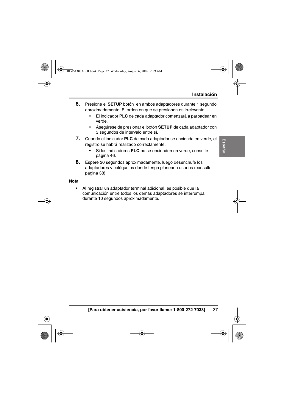 Panasonic BL-PA300A User Manual | Page 37 / 56