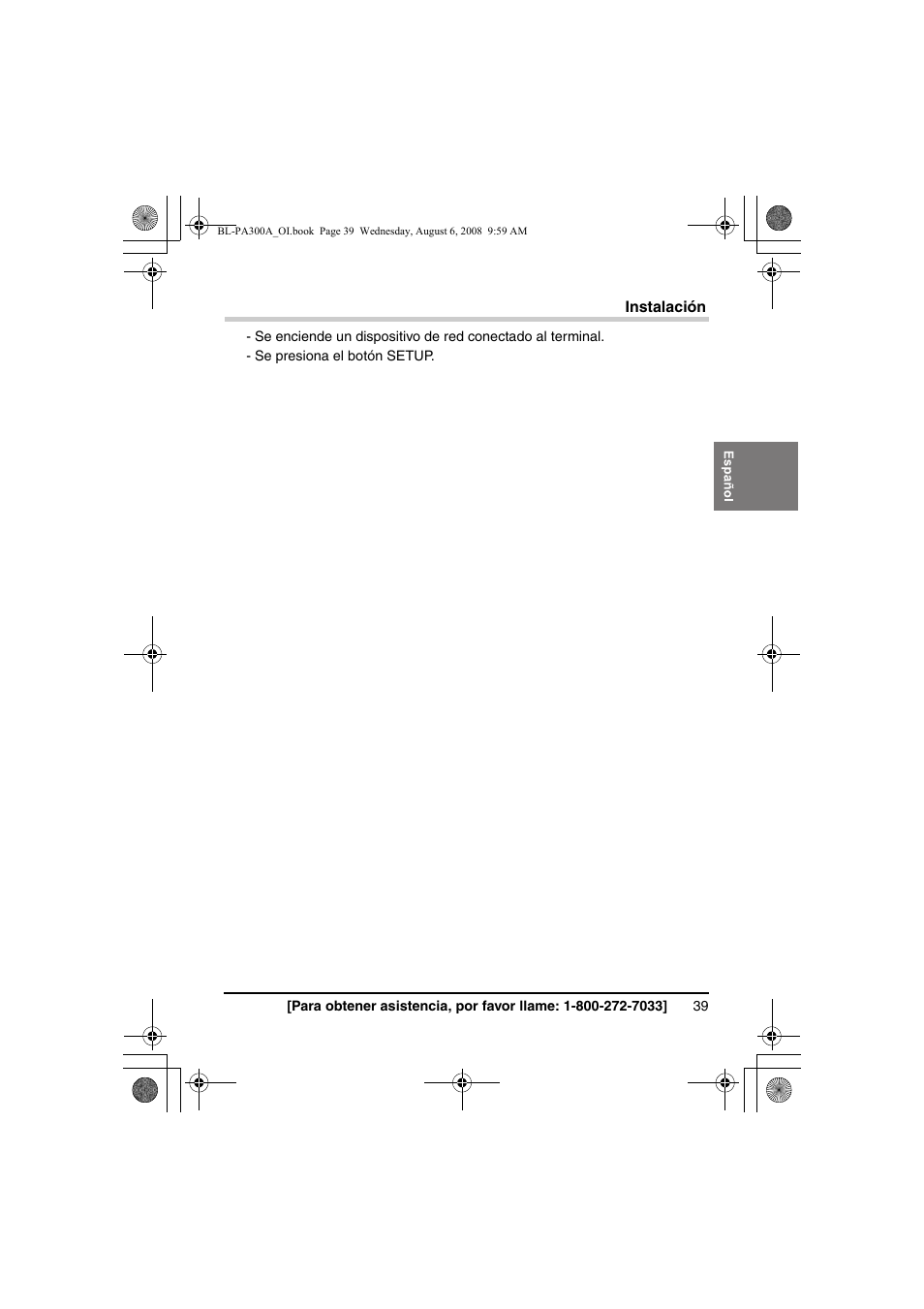 Panasonic BL-PA300A User Manual | Page 39 / 56