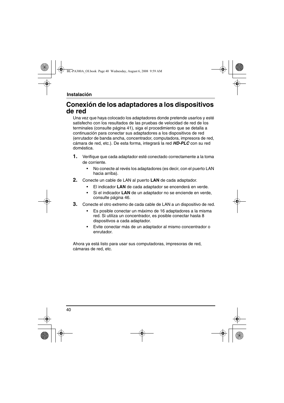 Panasonic BL-PA300A User Manual | Page 40 / 56