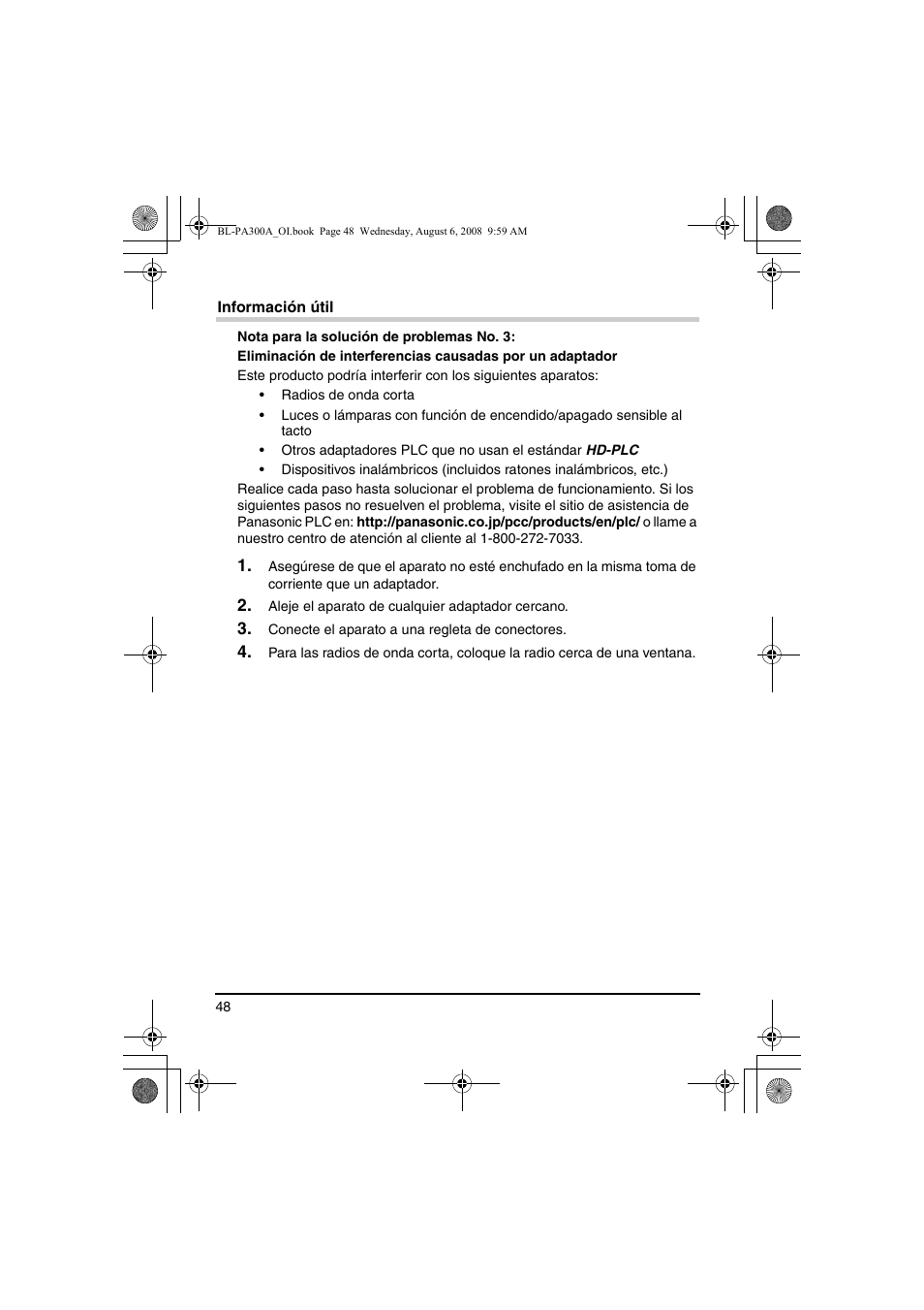 Panasonic BL-PA300A User Manual | Page 48 / 56