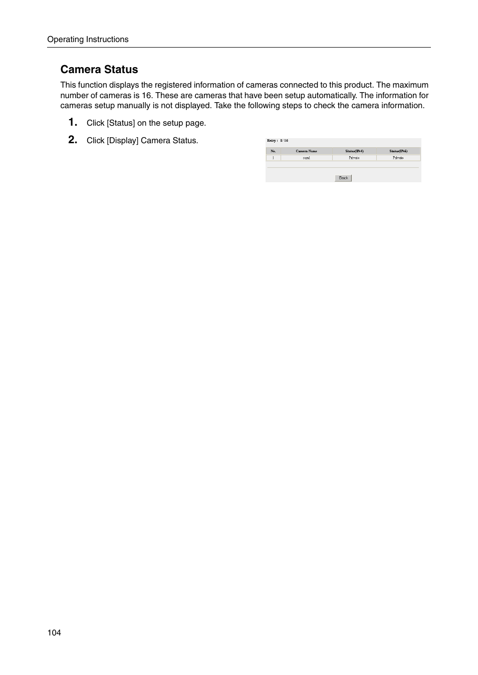 Camera status | Panasonic BBHGW700A User Manual | Page 104 / 142