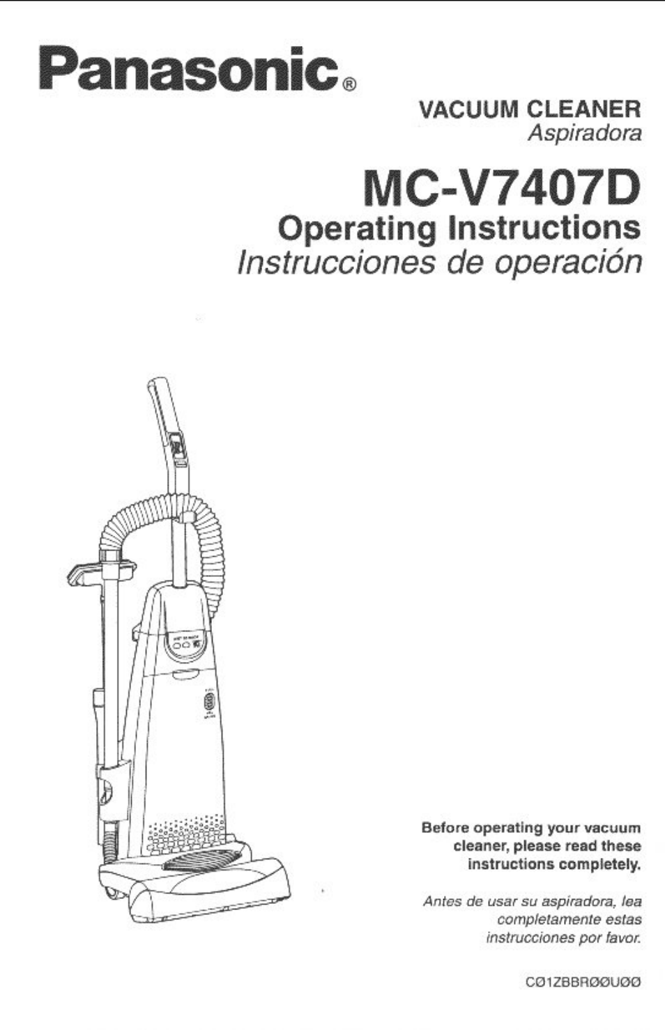 Panasonic MC-V7407D User Manual | 24 pages