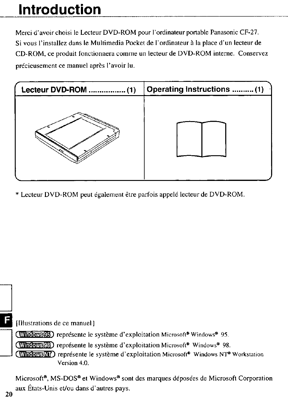 Introduction | Panasonic CF-VDD272 User Manual | Page 20 / 28