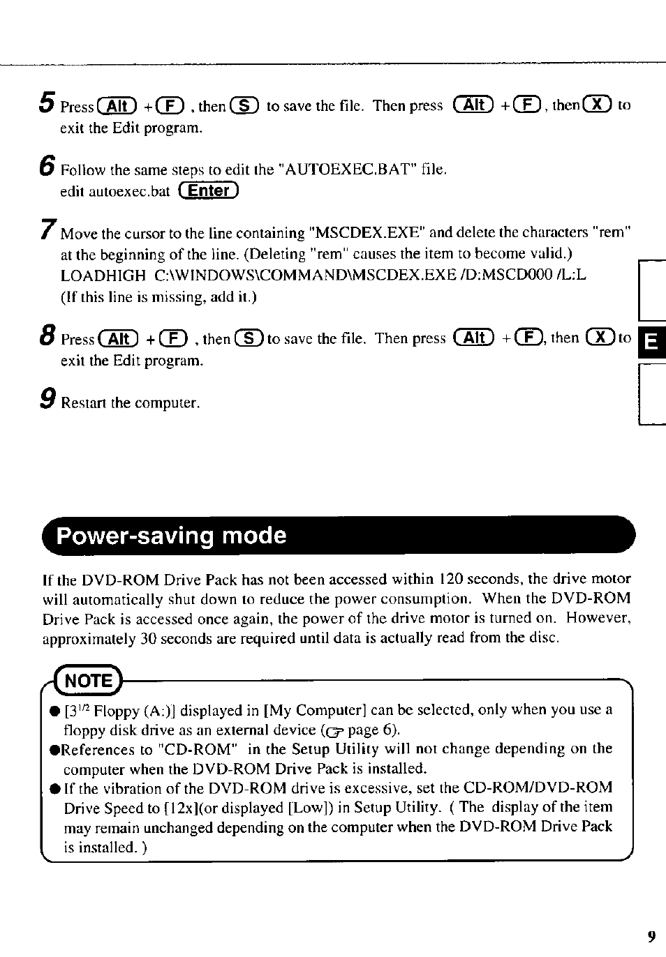 Power-saving mode | Panasonic CF-VDD272 User Manual | Page 9 / 28