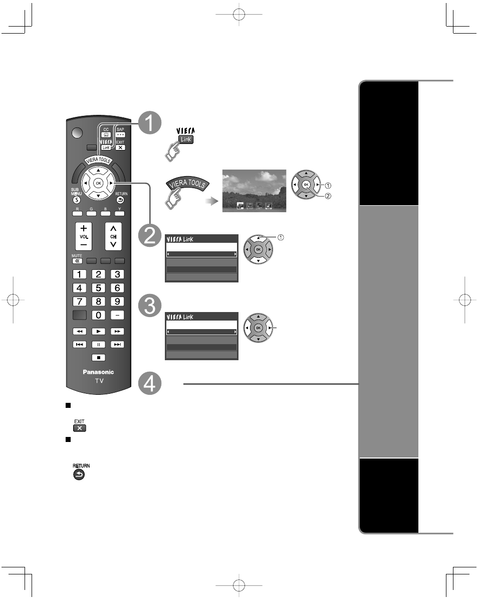 Viera link, Hdavi control | Panasonic TC-L32C22 User Manual | Page 30 / 52