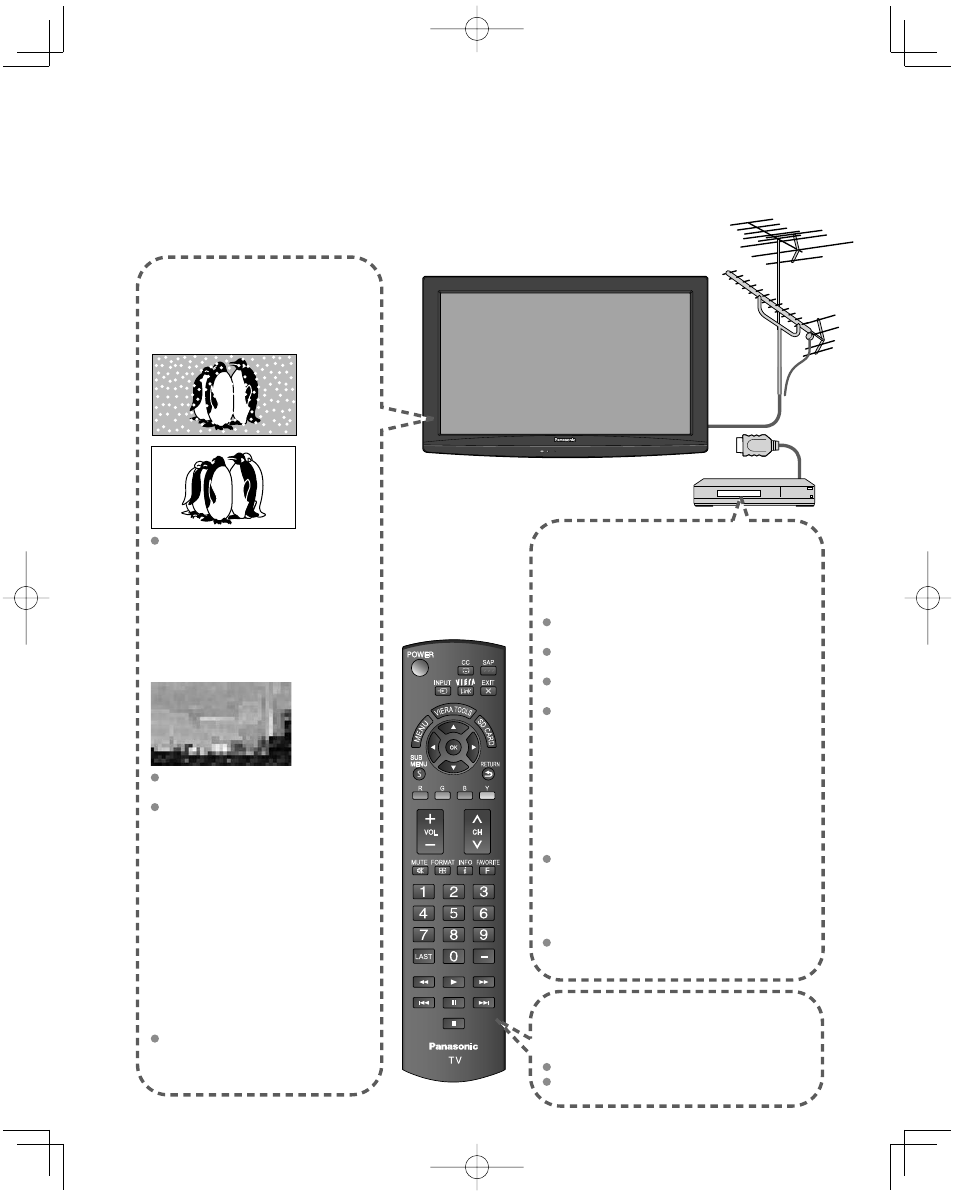The remote control does not work, Recording does not start immediately, White spots or shadow images (noise) | Panasonic TC-L32C22 User Manual | Page 46 / 52